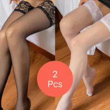 גרביוני משי פרחוניים לנשים, לבן סקסי, אופנה