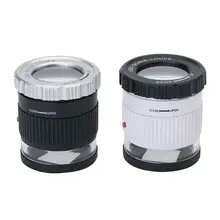 זכוכית מגדלת ניידת תכשיטים LED UV, 30X