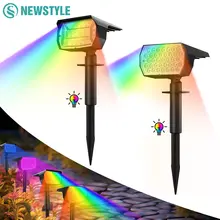 זרקור סולארי RGB לגינה, 37,20 LED, עמיד למים