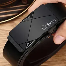 חגורת עור PU לגבר, אלגנטית לאירועים, אבזם אוטומטי