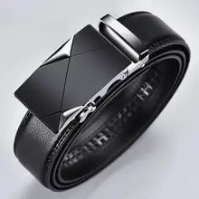 חגורת עור לגבר, יוקרה מבית Fashion, אבזם מתכת