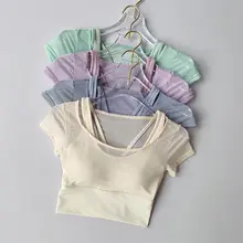 חליפת יוגה פילאטיס לנשים, גופייה וטופ מהממת