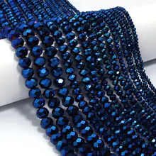 חרוזי קריסטל פאות שטוחים DIY, 3-10 מ,מ, אביזרים