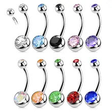 טבעות טבור טיטניום G23 קריסטל, פירסינג נומבריל