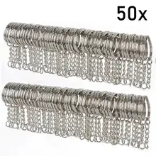 טבעות מתכת עגולות שטוחות 25 מ,מ, 50 יח׳, לתלייה