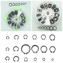 טבעות נצמדות חיצוניות E-Clip, 70 חלקים - פלדת פחמן