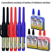 טוש סימון עמיד למים 45 מ,מ לחור עמוק - שחור,כחול,אדום