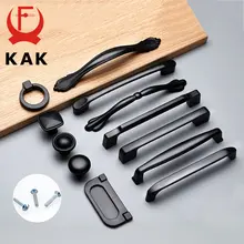 ידיות ארון מטבח KAK, אלומיניום שחור, סגנון אמריקאי