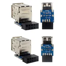 כבל מאריך USB 2.0 למחשב, 9 פין, 10 פין, מתאם לוח אם