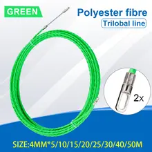 כבל פיברגלס 4 מ,מ למשיכת חוטים, 5-50 מטר