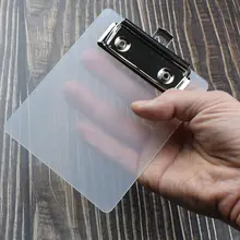 לוח כתיבה מיני שקוף, קלסר נייר קטן, מעמד נייר