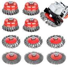 מברשת ניקוי פלדה למסיר צבע M14 למטחנה זוויתית