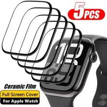 מגן מסך קרמי Apple Watch, 40-49 מ,מ, 5 יח'