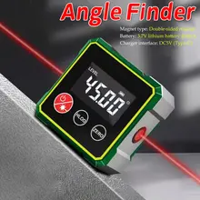 מד זווית דיגיטלי לייזר USB, אינקלינומטר, מגנטי