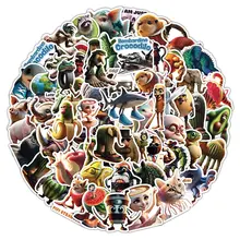 מדבקות AI Abstract Brainrot, מצחיקות, 50-100 יח' לקישוט