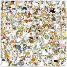 מדבקות חתולים חמודות 100 יח' - קוואי, לעיצוב אישי