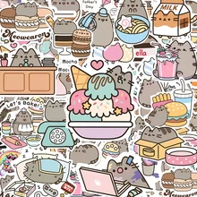 מדבקות חתולים חמודות לילדים, עמידות למים, 10-60 יח'