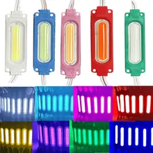 מודולי LED COB צבעוניים 12V - 10 יח׳, עמיד למים