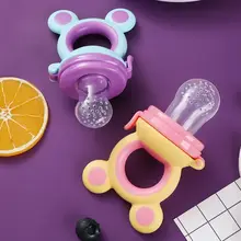 מוצץ מזון לתינוק, סיליקון, ללא BPA, קליפס נלווה