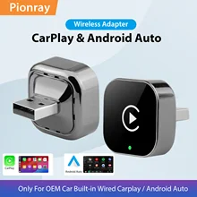 מתאם אלחוטי CarPlay, Android Auto - New Pionray 2 ב-1