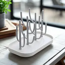 מתקן ייבוש בקבוקים רב שימושי, מתקפל, ללא אבק