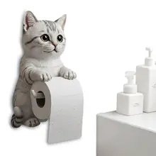 מתקן נייר טואלט מעוצב, שרף, חיות, מצחיק, מטבח