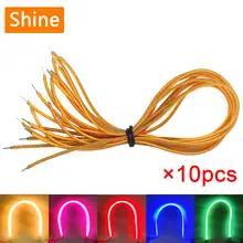 נורות LED פילמנט גמישות COB, לאדיסון, קישוט, 3V