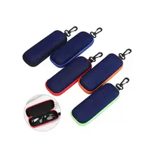 נרתיק משקפי שמש בד ג'ינס עם רוכסן, נשיאה בטוחה