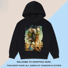 סווטשירט ילדים מצויר חורף, טונג טונג, הרים וימים, חם