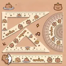 סט סרגל קפיבארה מצחיק 4 יח' כלי ציור חמודים