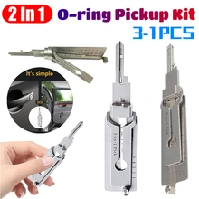 סט פריצה SS001 נירוסטה, הוק, פיק וערכת תיקון מנעולים