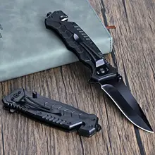 סכין מתקפל נירוסטה קשיחה, EDC, קמפינג, ג'ונגל, דיג