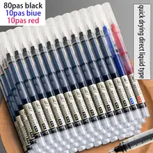 עט כדורי סט, 24,40,80 שחור, כחול, אדום , חלק ומהיר