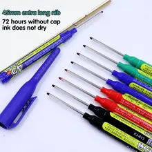 עט סימון לחורים עמוקים, 8 יח' עמיד במים, שחור,כחול,אדום