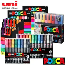 עט צבעי אקריליק Uni Posca, סט אמנים, ציור סלעים