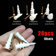 עיגון גבס לקיר גבס, 10 סטים עם בורג קידוח עצמי