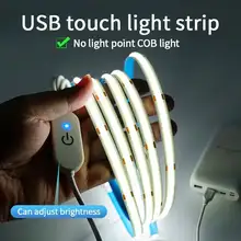 פס לד COB גמיש עם עמעום מגע, USB, 5V - קישוט קיר
