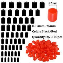 פקקי גומי לאטימה, מכסה חור כבל, 25-100 יח'