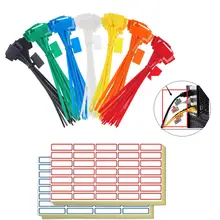 קשרי כבלים ניילון עם תוויות 100 יח' - סימון וכבלים
