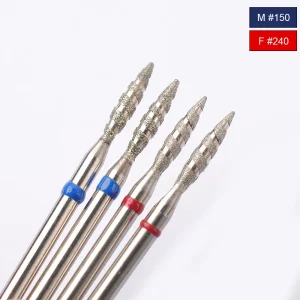 ,2 יח' - מקדח ציפורניים יהלום טורנדו - אביזר מניקור,