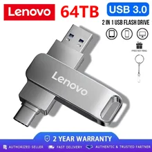 Lenovo עט זיכרון 64TB- דיסק און קי נייד USB 3.2