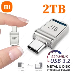 Xiaomi Mini 2TB USB 3.0, דיסק און קי מהיר Type-C