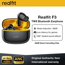 אוזניות בלוטות' Realfit F3 ANC - ספורט וגיימינג