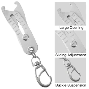 בודק קוטר הברגה נייד- מחזיק מפתחות למדידת ברגים