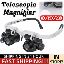 זכוכית מגדלת לראש- שעון תכשיטנות - 8X,15X,23X