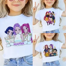 חולצת T-shirt קיץ KPop לילדים, הדפסה גרפית 2025