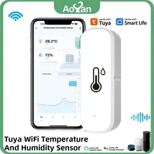 חיישן טמפרטורה ולחות חכם WiFi - סוללה ואפליקציה