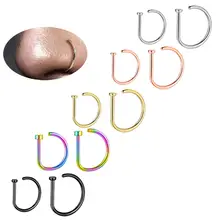 טבעות אף דמוי פירסינג מנירוסטה 316L לנשים וגברים