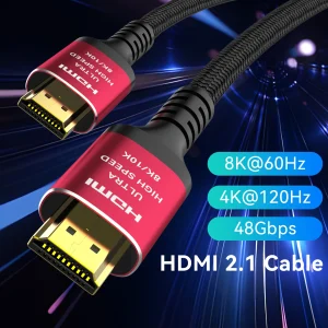 כבל HDMI 8K מקצועי , 48Gbps , תומך PS5, HDTV