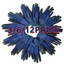 כפפות עבודה מצופות PU - אחיזה מעולה - 3,6,12 זוגות